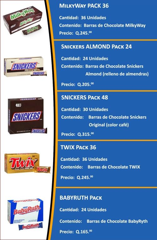 Chocolates importados en Guatemala Otros Artículos 16333