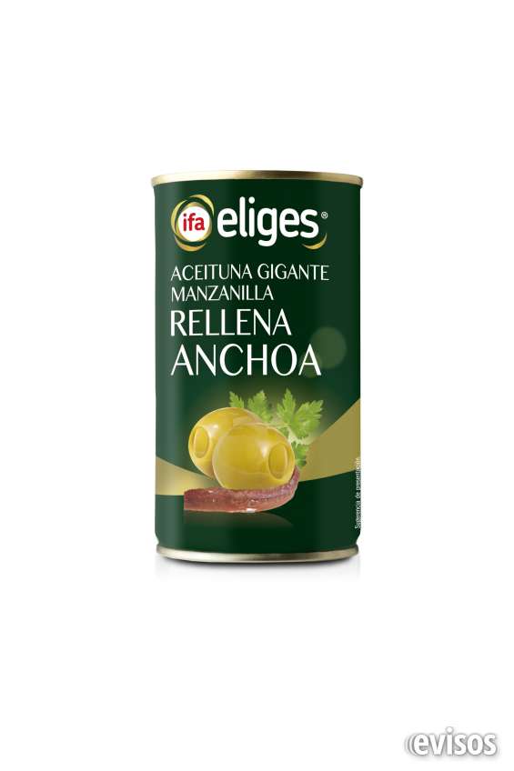 Aceitunas verdes manzanilla rellenas de anchoa