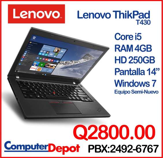 Oferta laptop lenovo t430 en Ciudad de Guatemala Computadoras y